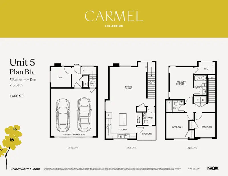 Carmel Carmel Grandview Surrey 1 floor plan