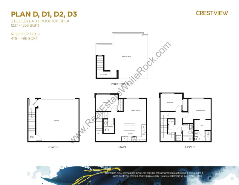 Crestview Crestview Townhomes South Surrey floor plan