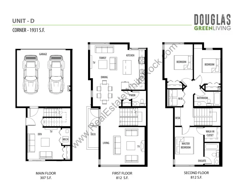 Douglas Green Condos Douglas Green Townhome Floor Plans floor plan