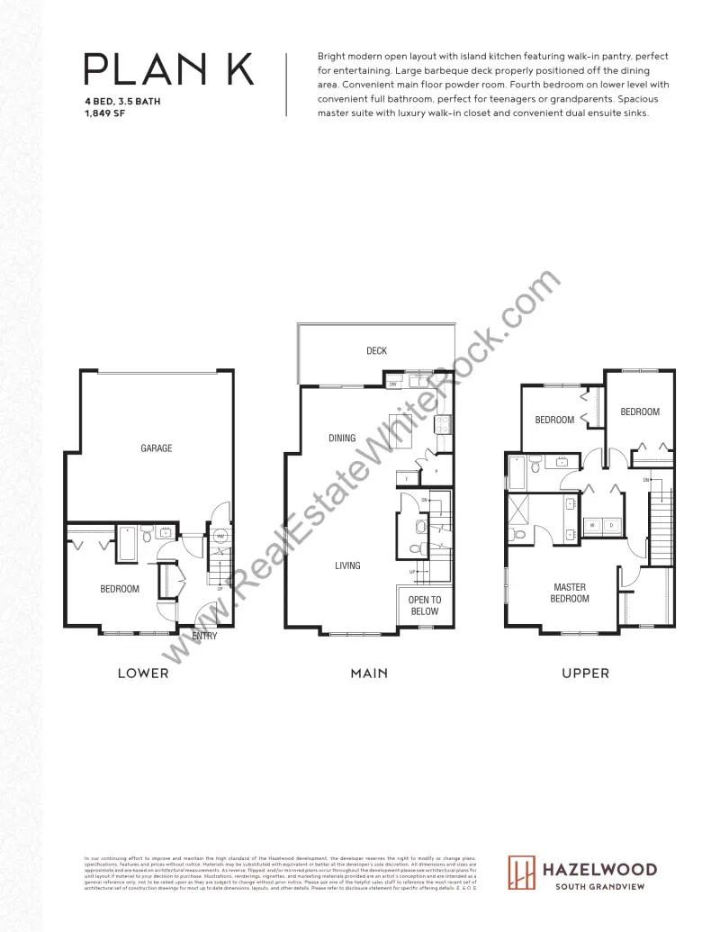 Hazelwood Hazelwood Townhomes Floorplans floor plan