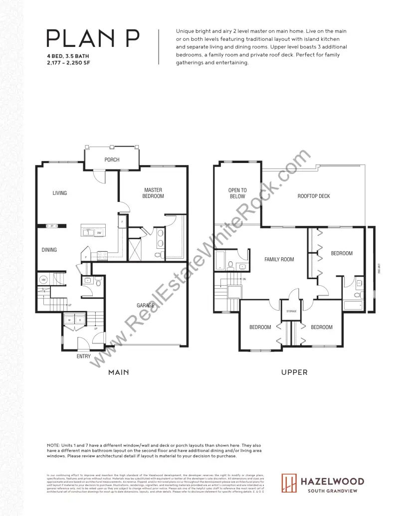 Hazelwood Hazelwood Townhomes Floorplans floor plan