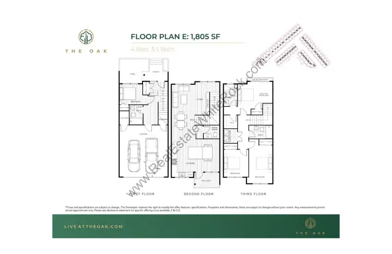 Oak Oak Townhomes South Surrey Floorplans floor plan