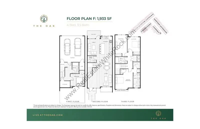 Oak Oak Townhomes South Surrey Floorplans floor plan
