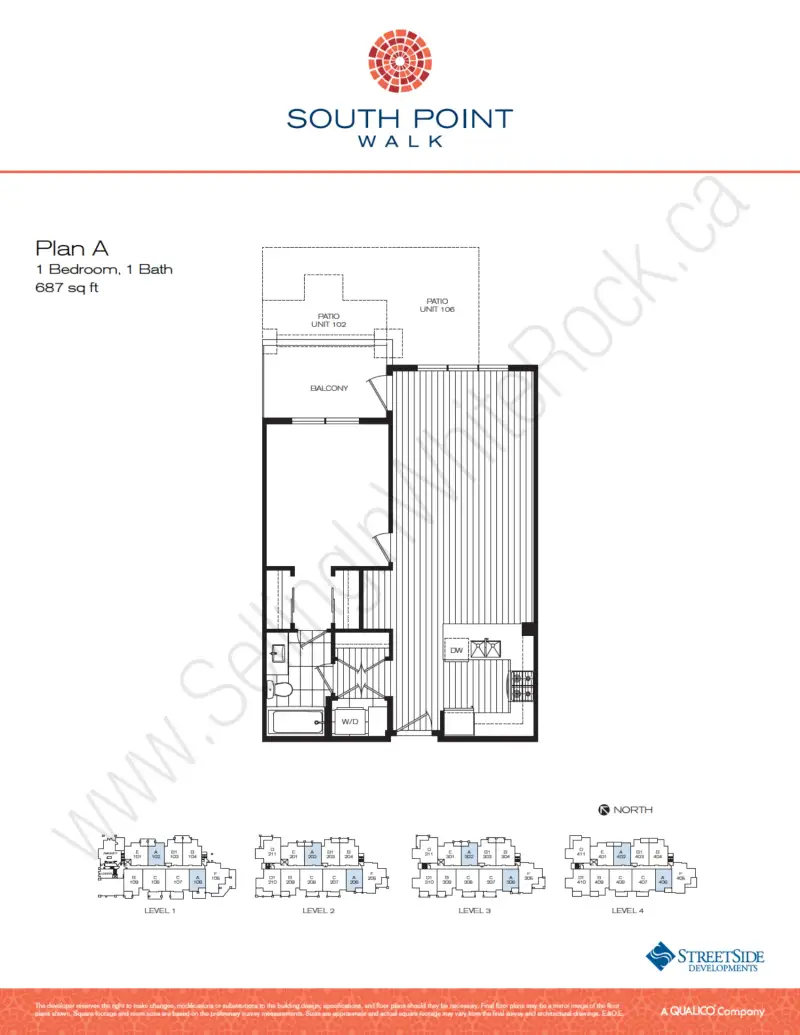 South Point Walk Condos South Point Walk floor plan